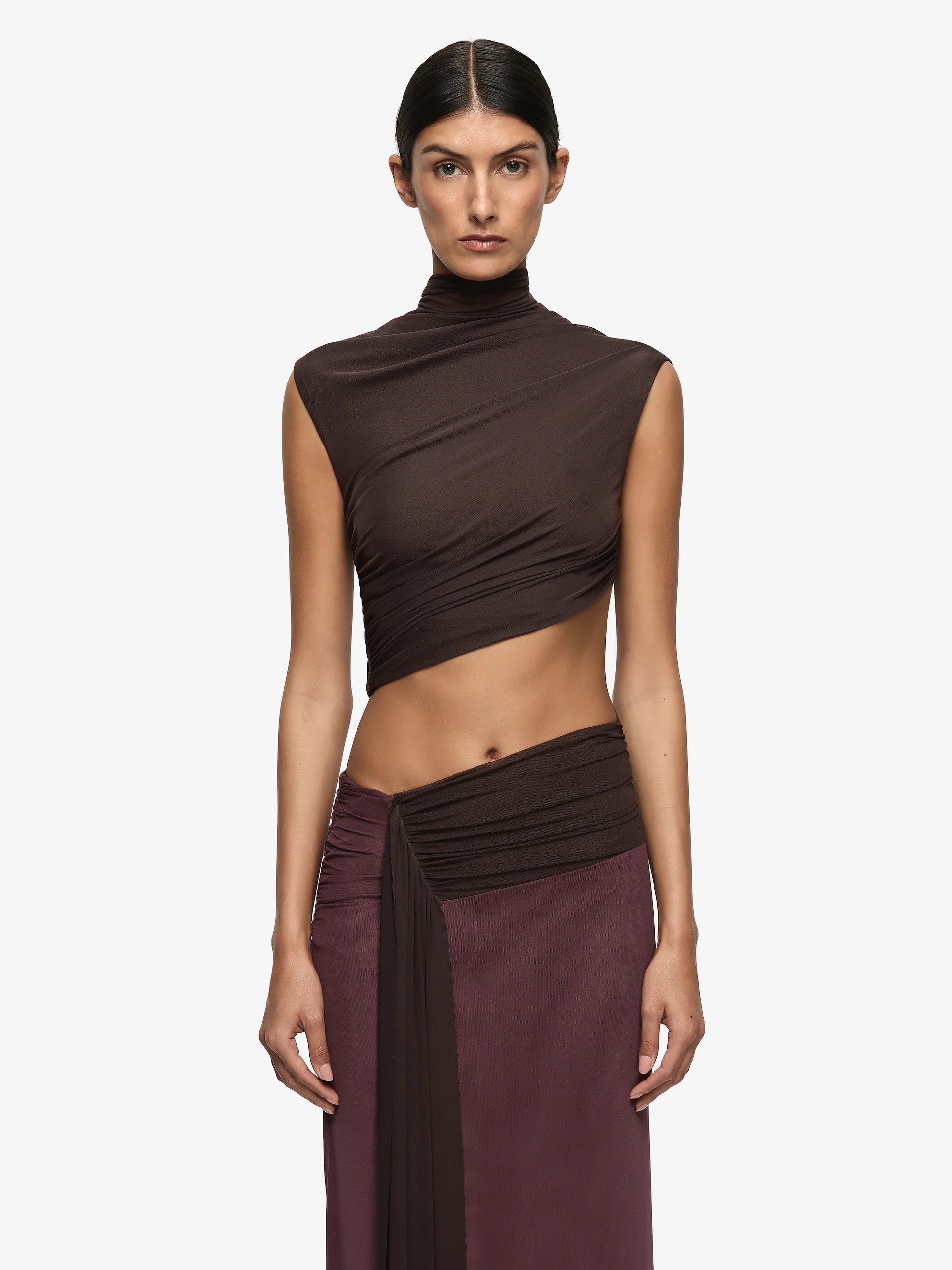 Conni Maxi Dress Aubergine Dark Choc