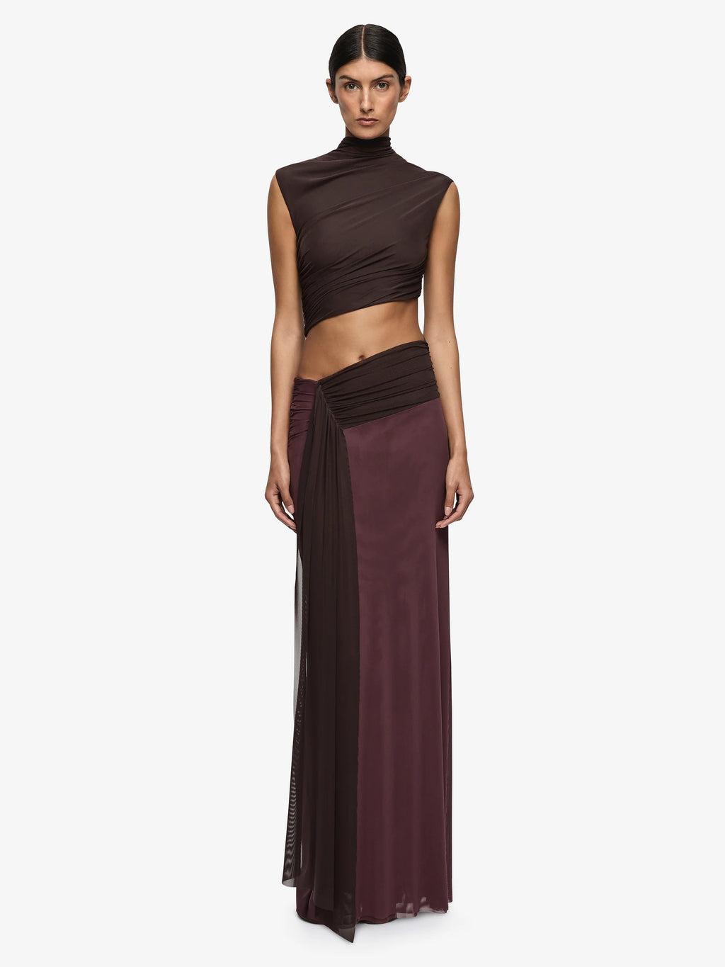 Conni Maxi Dress Aubergine Dark Choc
