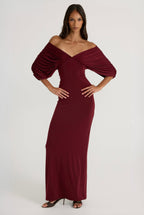 Neve Dress Burgundy