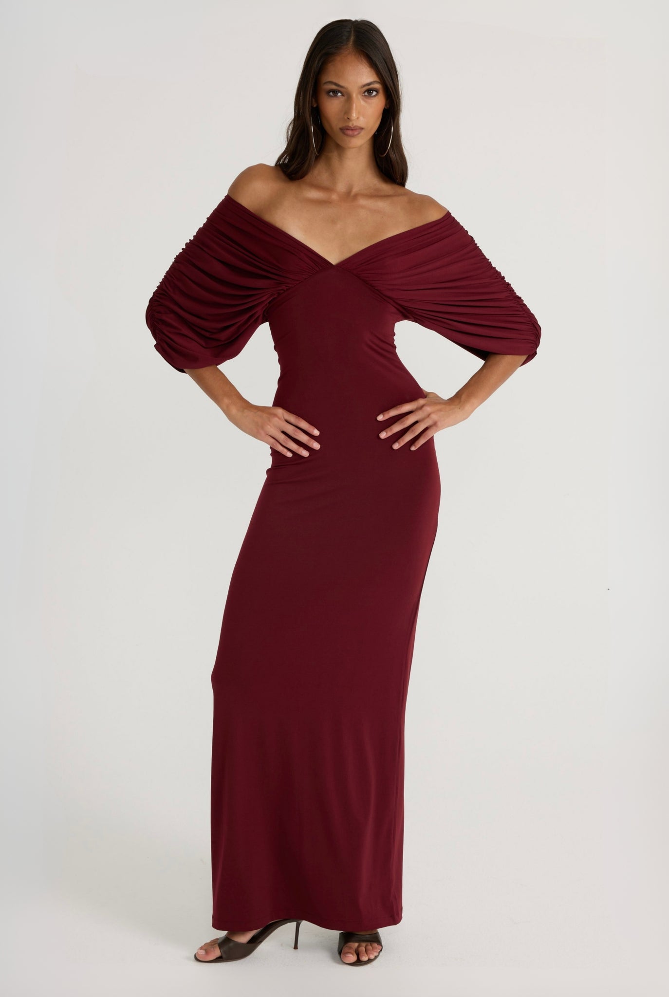 Neve Dress Burgundy
