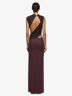 Conni Maxi Dress Aubergine Dark Choc