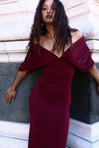 Neve Dress Burgundy