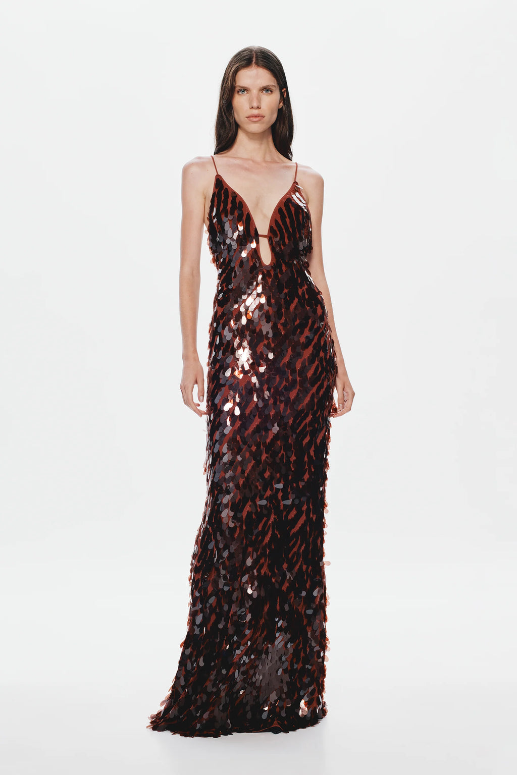 Saphire Sequin Maxi Dress Fig