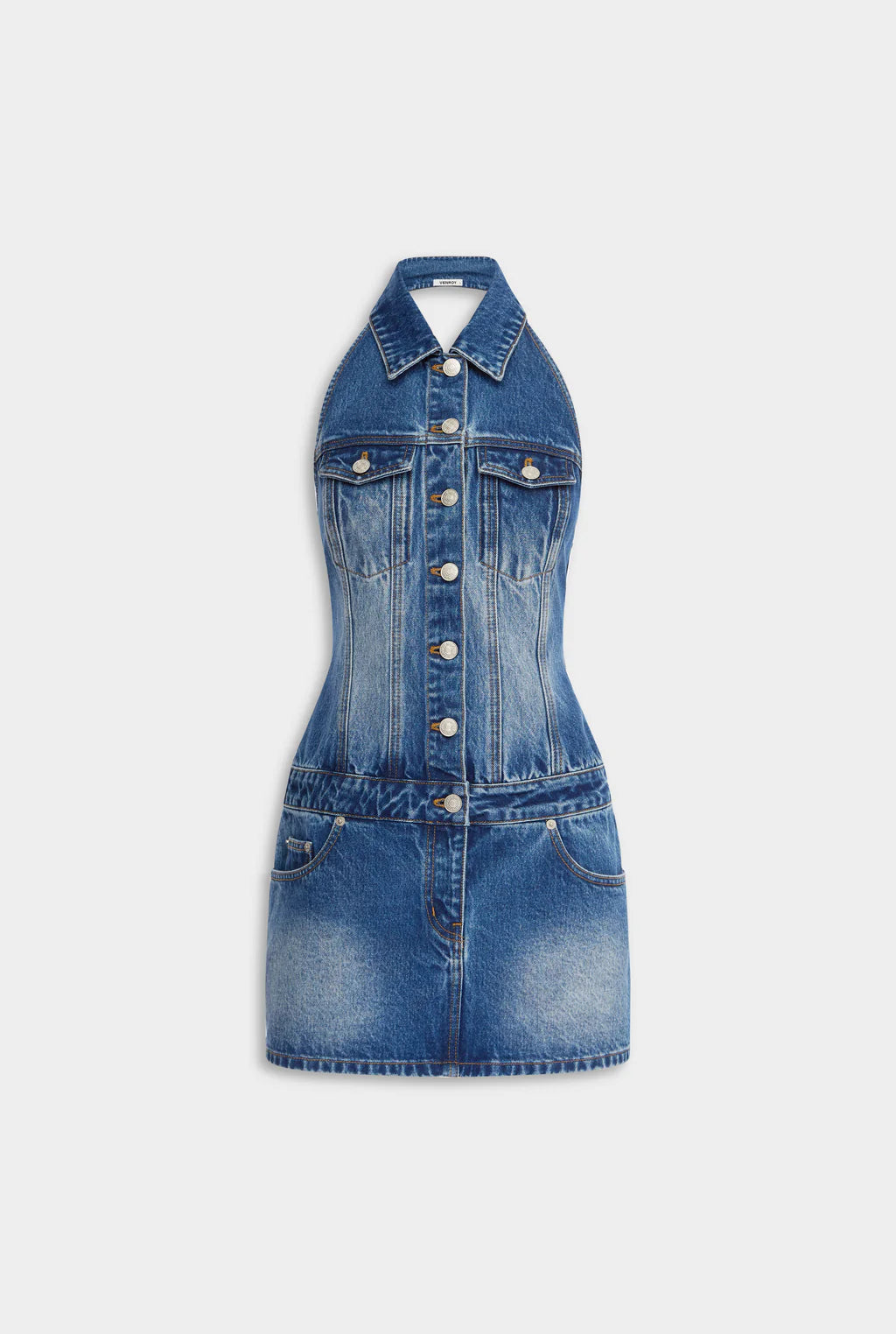 Denim Halter Dress