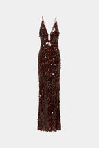 Saphire Sequin Maxi Dress Fig