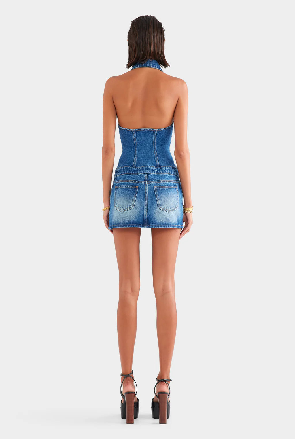 Denim Halter Dress