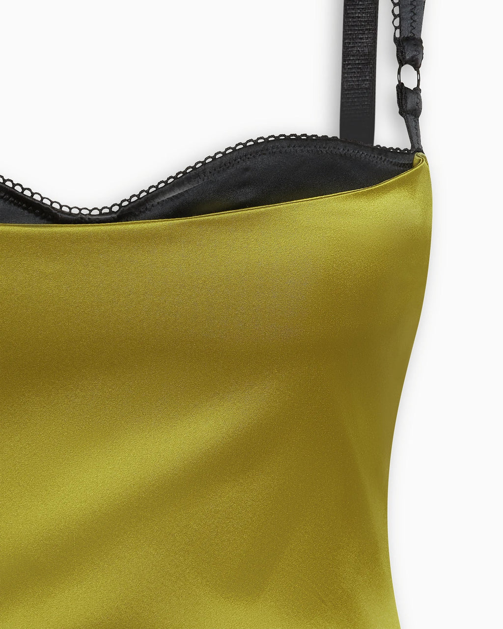Silk Bustier Midi Dress Olive