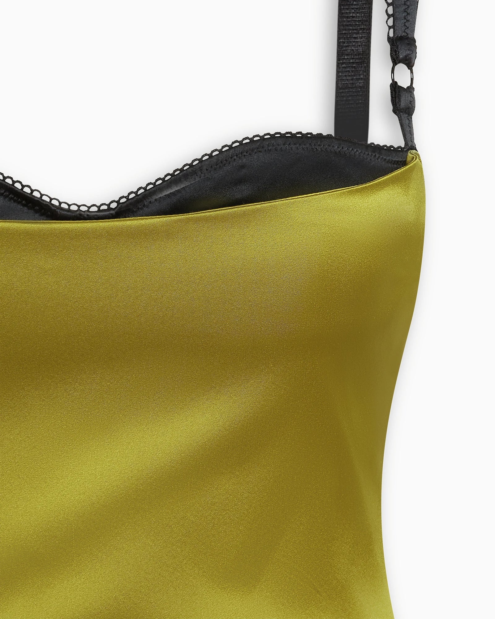 Silk Bustier Midi Dress Olive