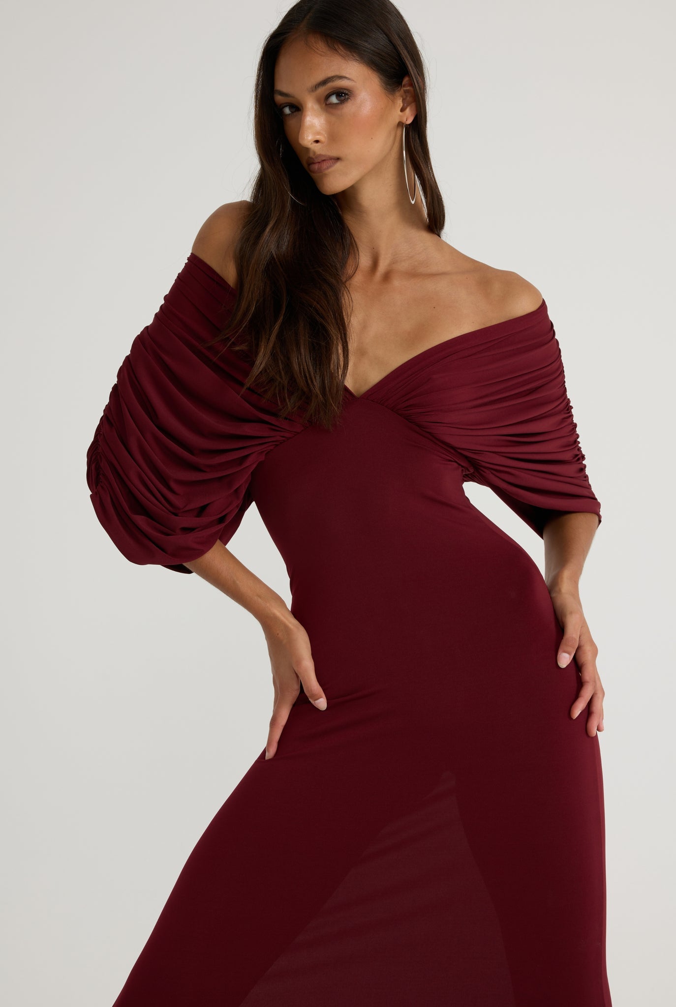 Neve Dress Burgundy
