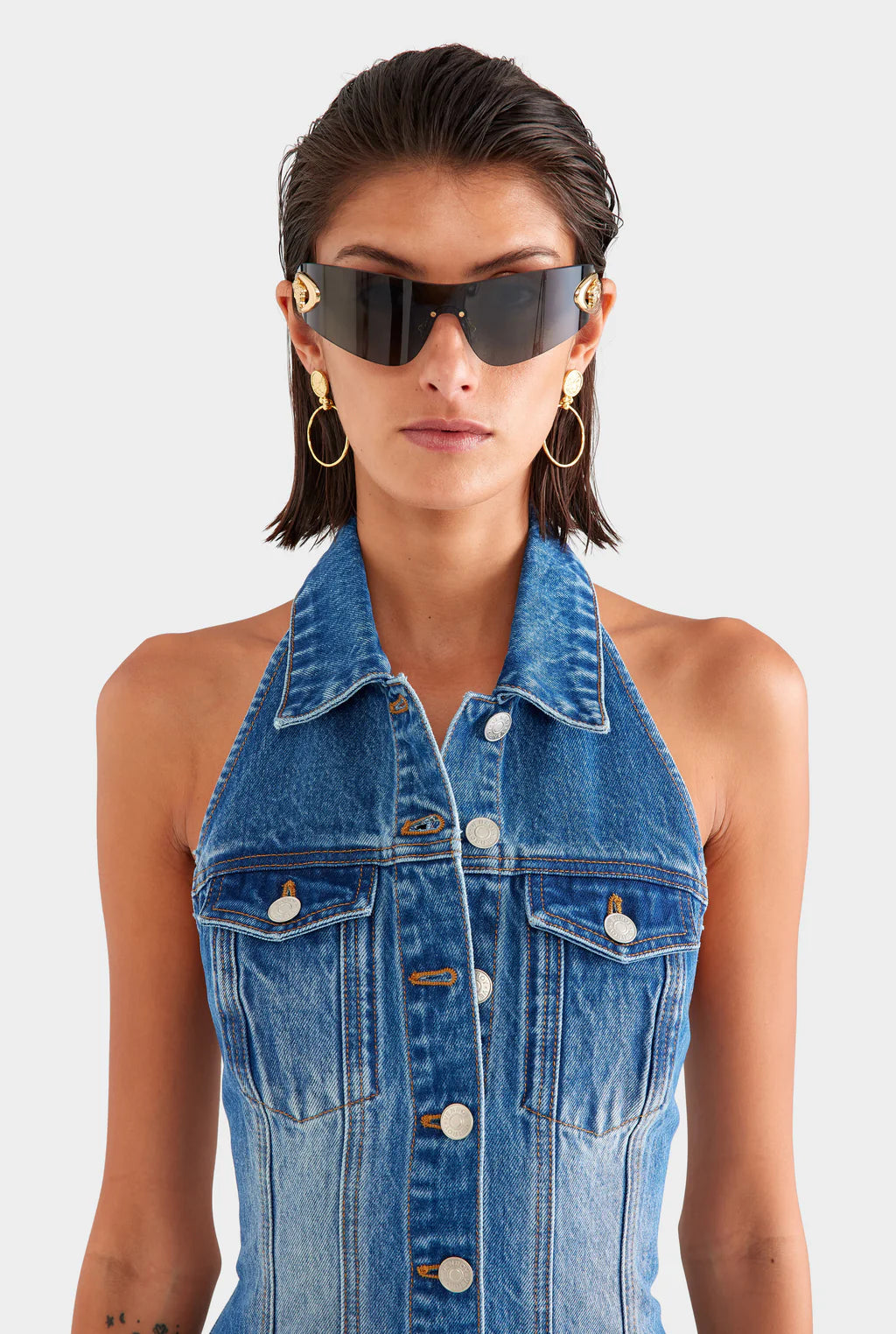 Denim Halter Dress