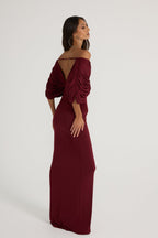 Neve Dress Burgundy