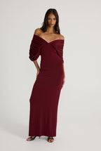 Neve Dress Burgundy