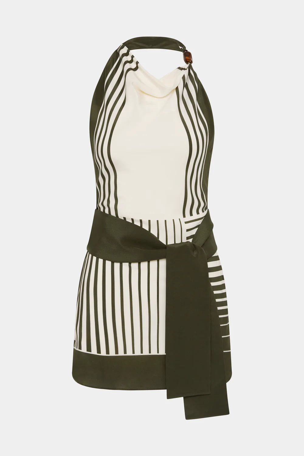 Leilana Mini Dress Green Garden Stripe