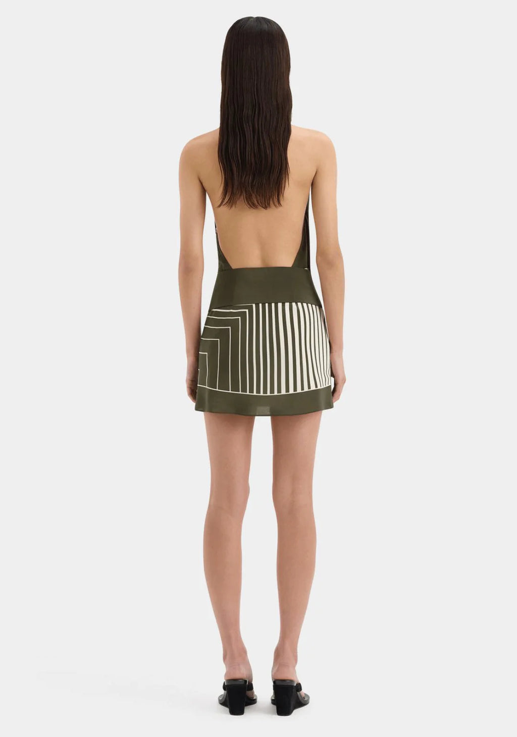 Leilana Mini Dress Green Garden Stripe